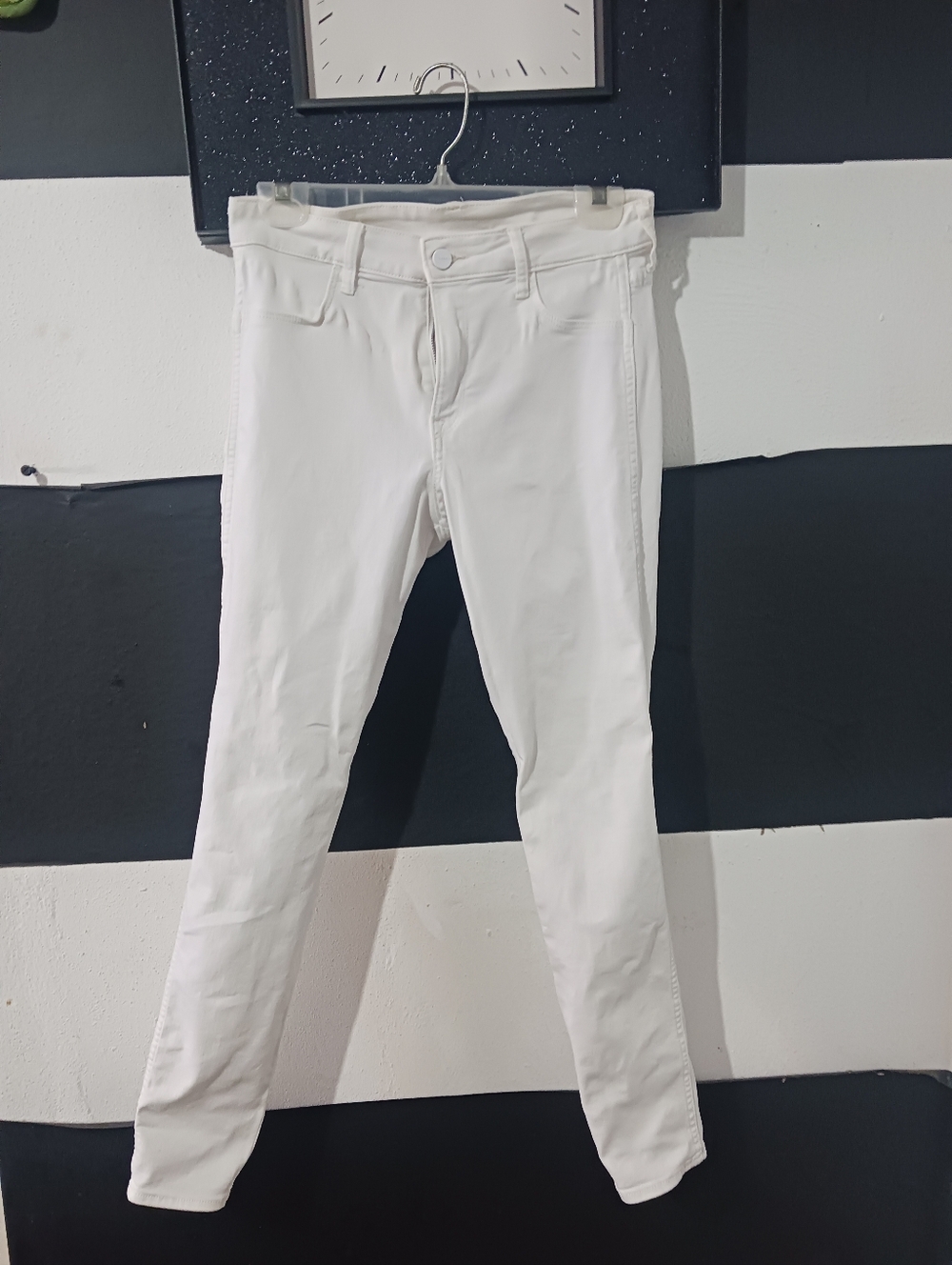 Women White Skinny Regular Waist Ankle Lenght Jeans - Picture 1 of 10